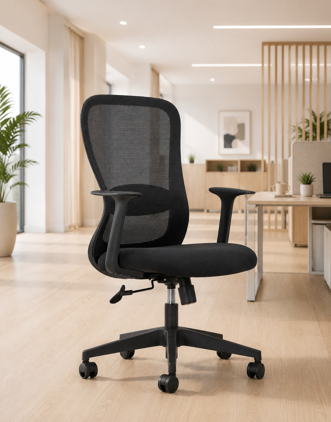 Fauteuil de Bureau Professionnel Sigma avec Dossier Résille Noir – Stock
