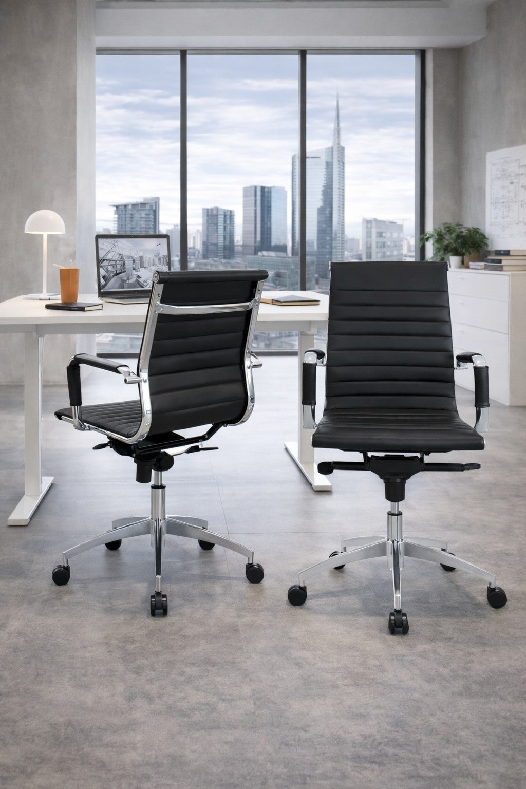 Fauteuil Réunion basculant Persée Cuir Bas Dossier