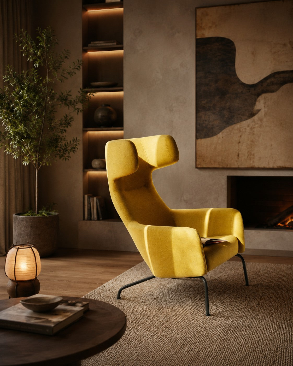 Fauteuil lounge Havana haut dossier - Design Busk+Hertzog