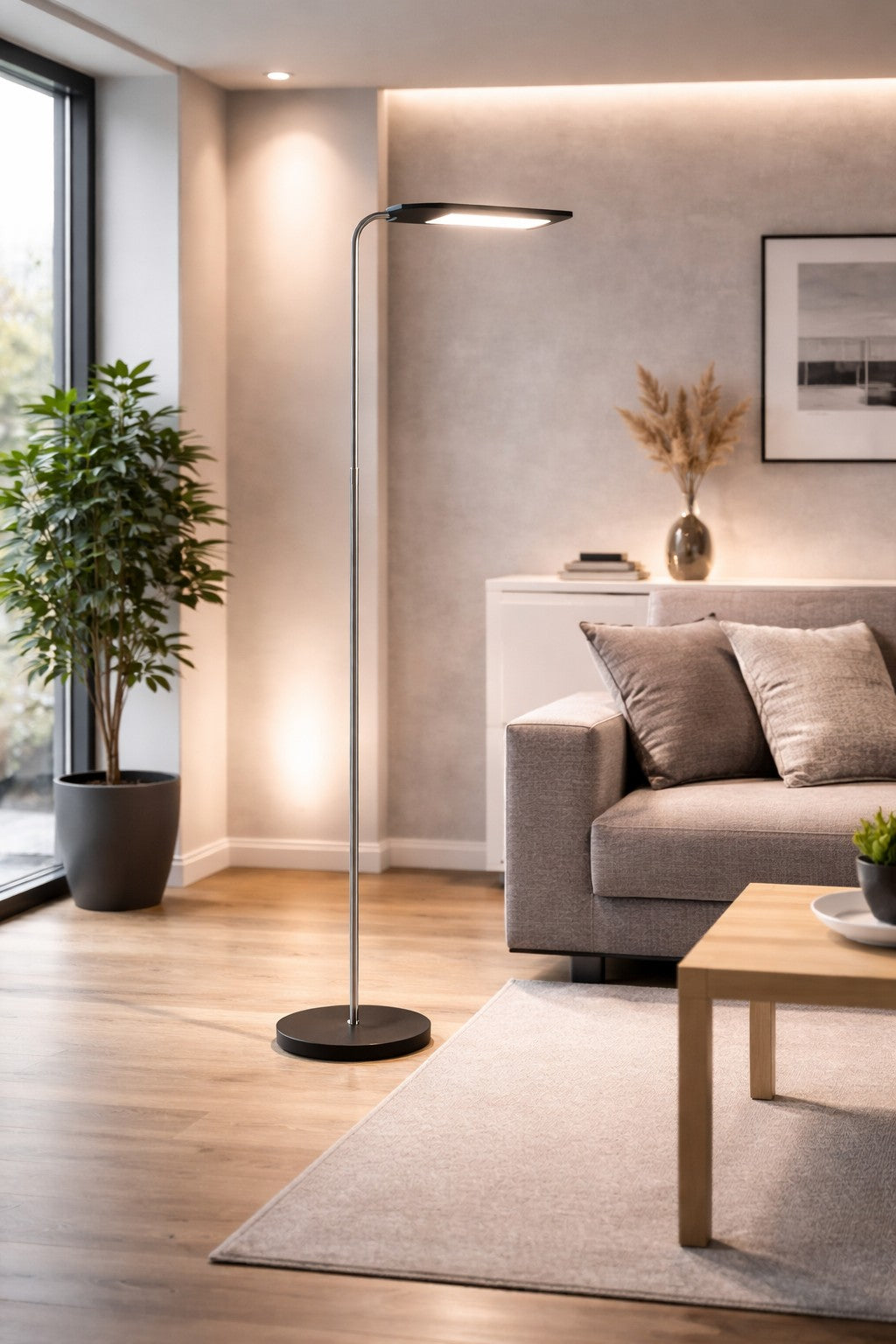 Lampadaire LED SWING Iconic réversible avec variateur