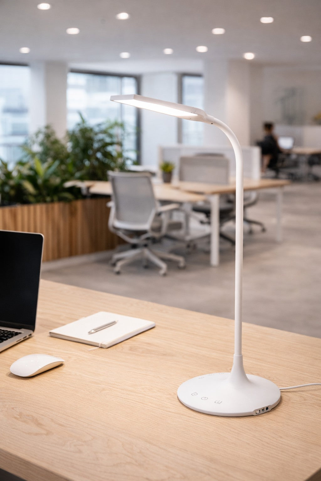 Lampe de bureau LED Iconic Twin double tête sans fil