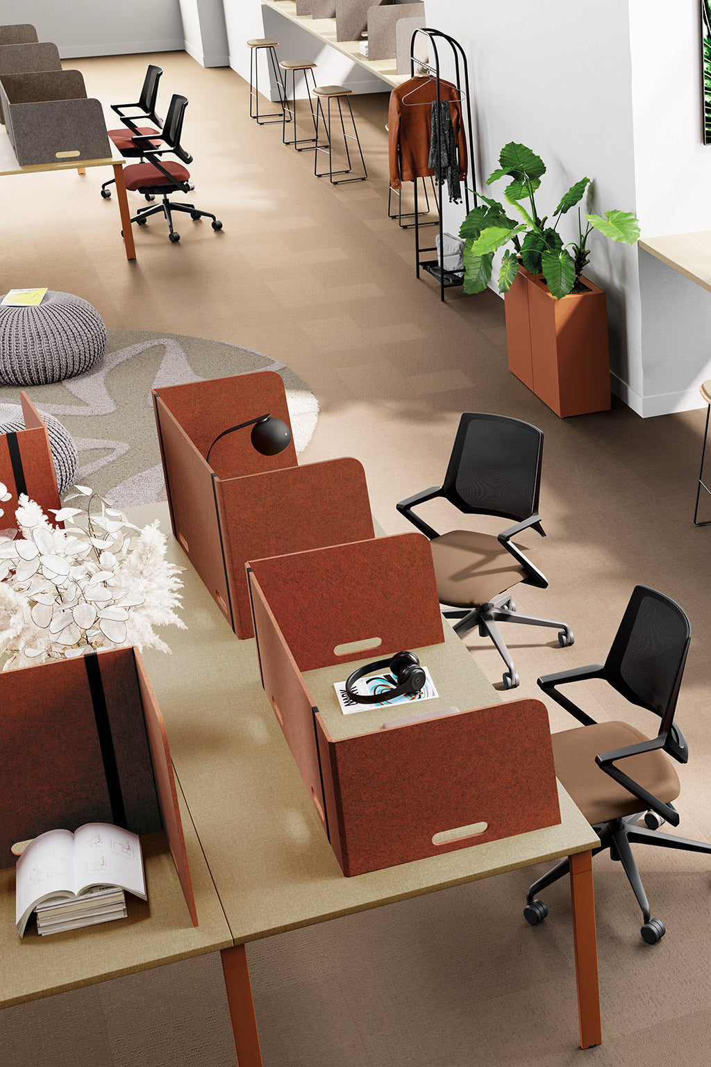 Alcôve acoustique pliante Oasis Fold en feutre PET