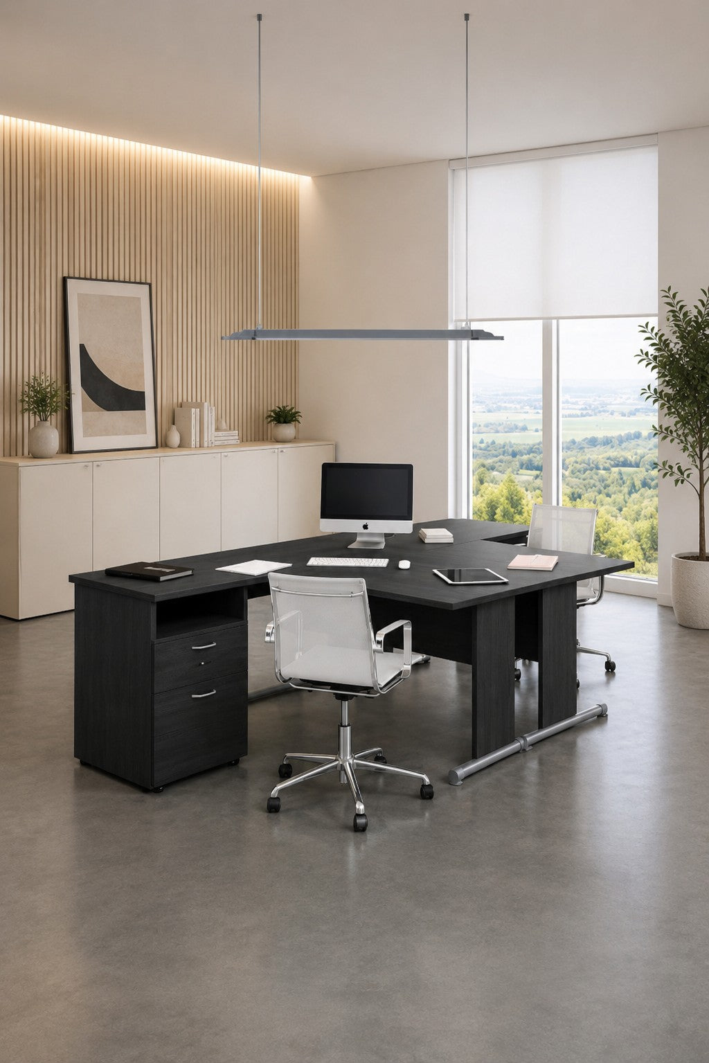 Solution de Bureau Compact Budget pieds L