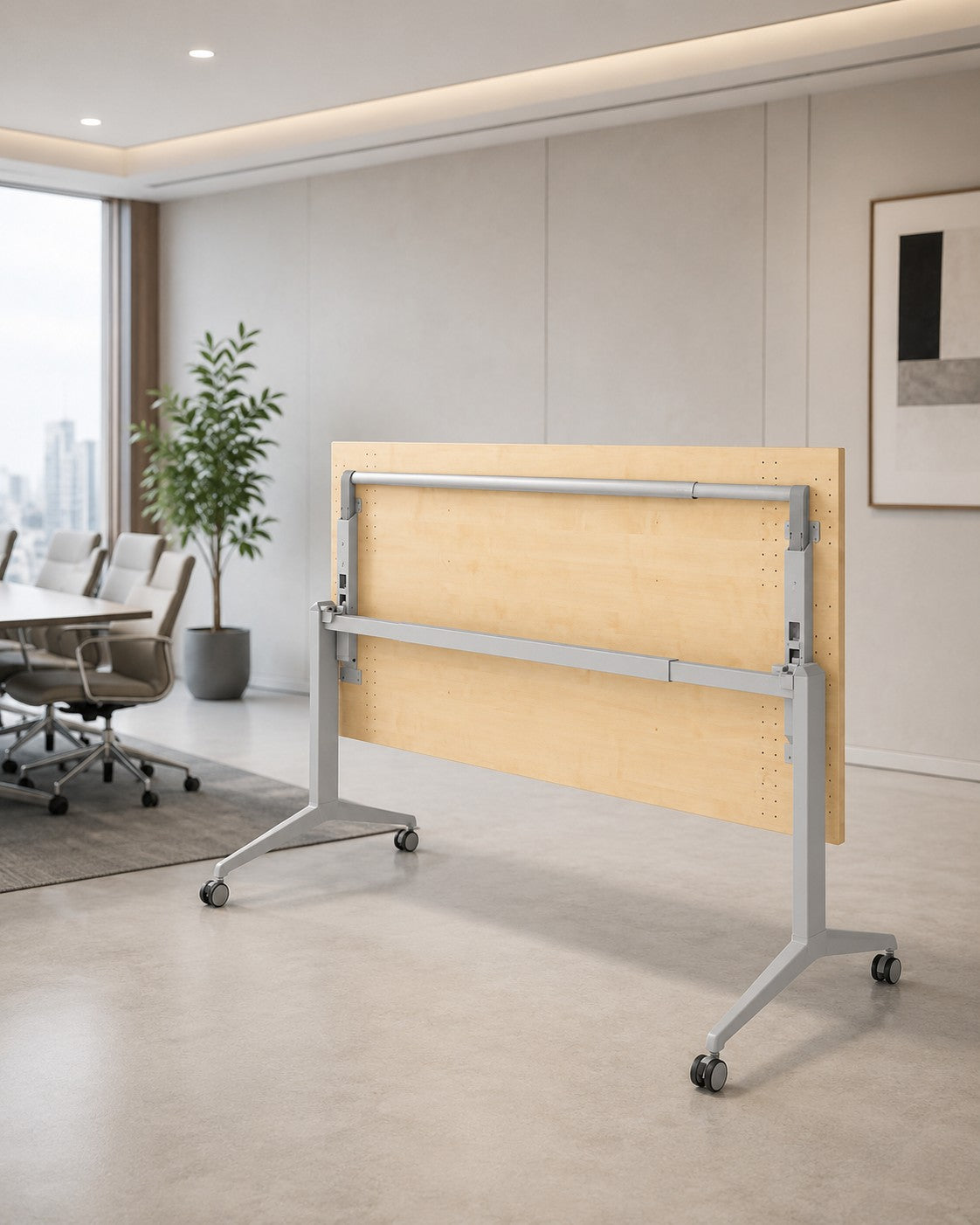 Table Abattante Flex sur Roulettes