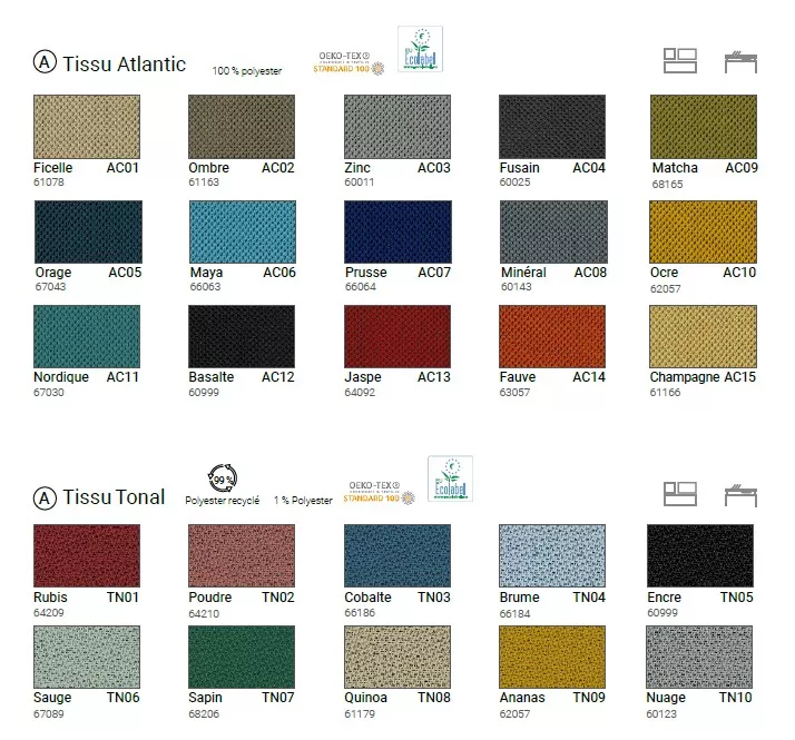 Cloison de séparation Tissu acoustique/Verre Isola