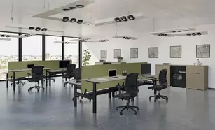 Panneau acoustique pour bureau bench Assis-debout TOP & DOWN