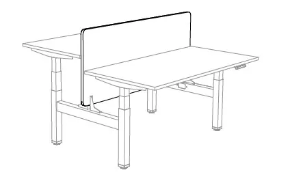 Panneau acoustique pour bureau bench Assis-debout TOP & DOWN
