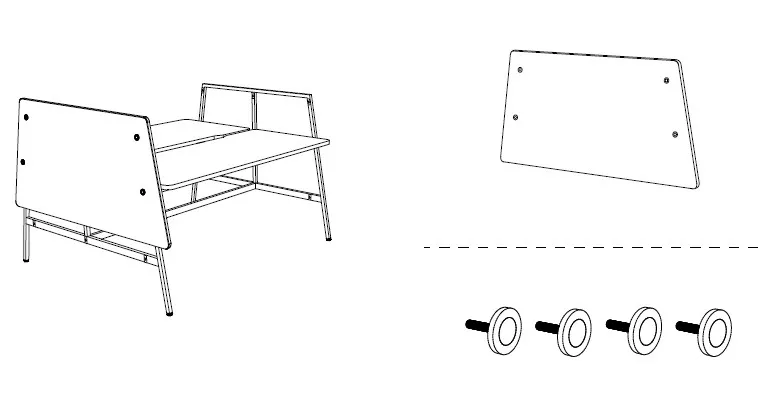 Panneau écran latéral pour bench Altys