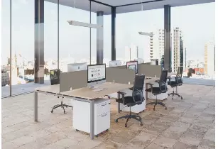 Séparateur à poser latéral pour bureaux Bench Astral, Indus, Atmosphéric