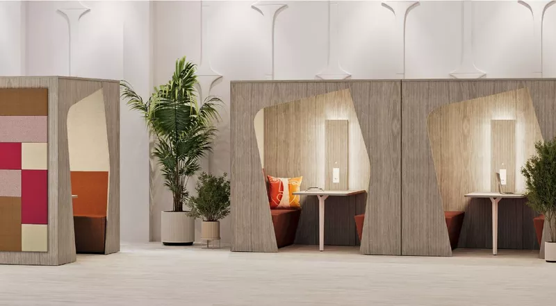 Cabine acoustique 4 places avec table KOMA