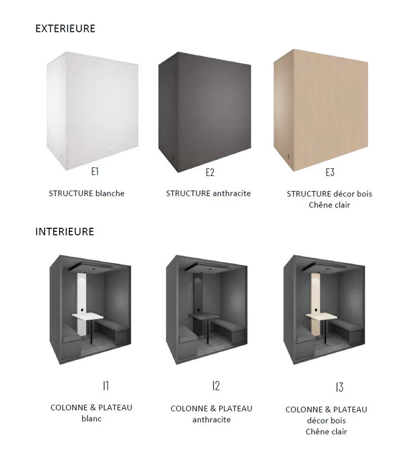 Cabine acoustique Essentielle DUO-M avec fond plein