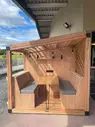 Cabane intérieure et extérieure