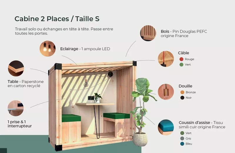 Cabane intérieure et extérieure