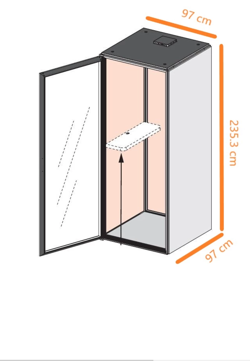 Cabine acoustique ALLO 1 porte vitrée
