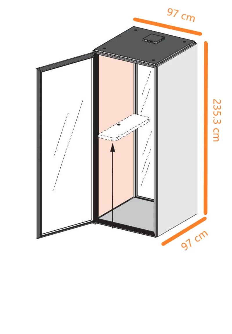 Cabine Acoustique ALLO 2 côtés vitrés