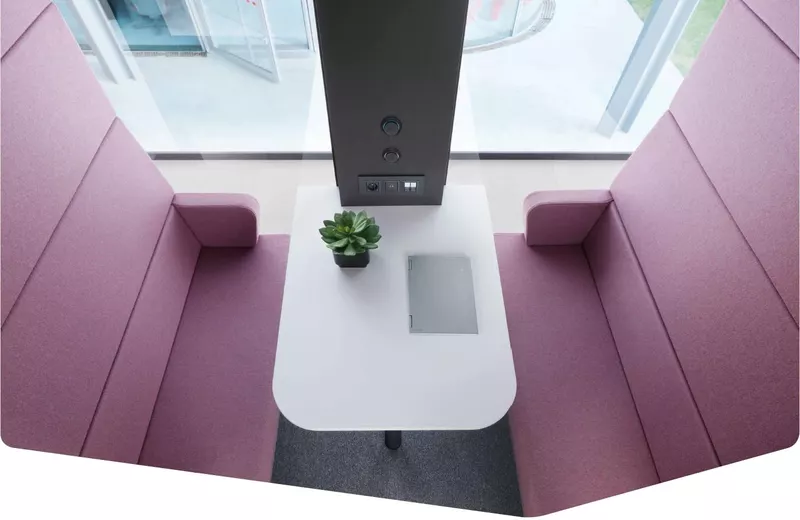 Cabine acoustique de réunion 4 personnes-HUSHOFFICE
