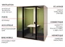 Cabine acoustique Essentielle Quattro avec fond plein