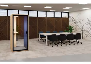 Cabine acoustique ESSENTIELLE Solo avec fond vitré