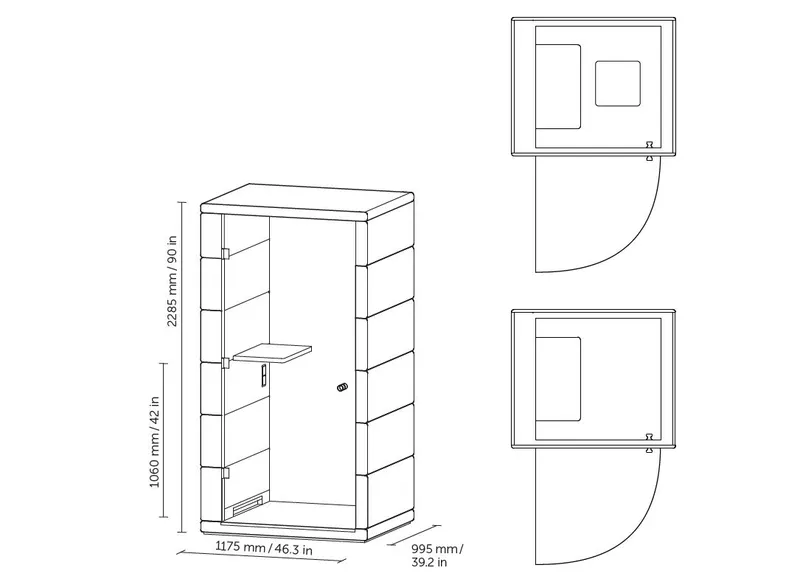 Cabine acoustique téléphonique Prime