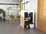 Cabine de confidentialité assise avec banc
