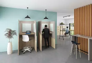 Cabine de confidentialité debout