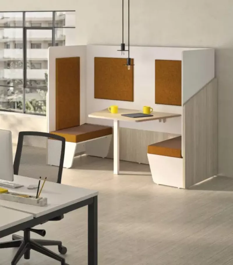 Cabine de confidentialité Duo assise avec bancs