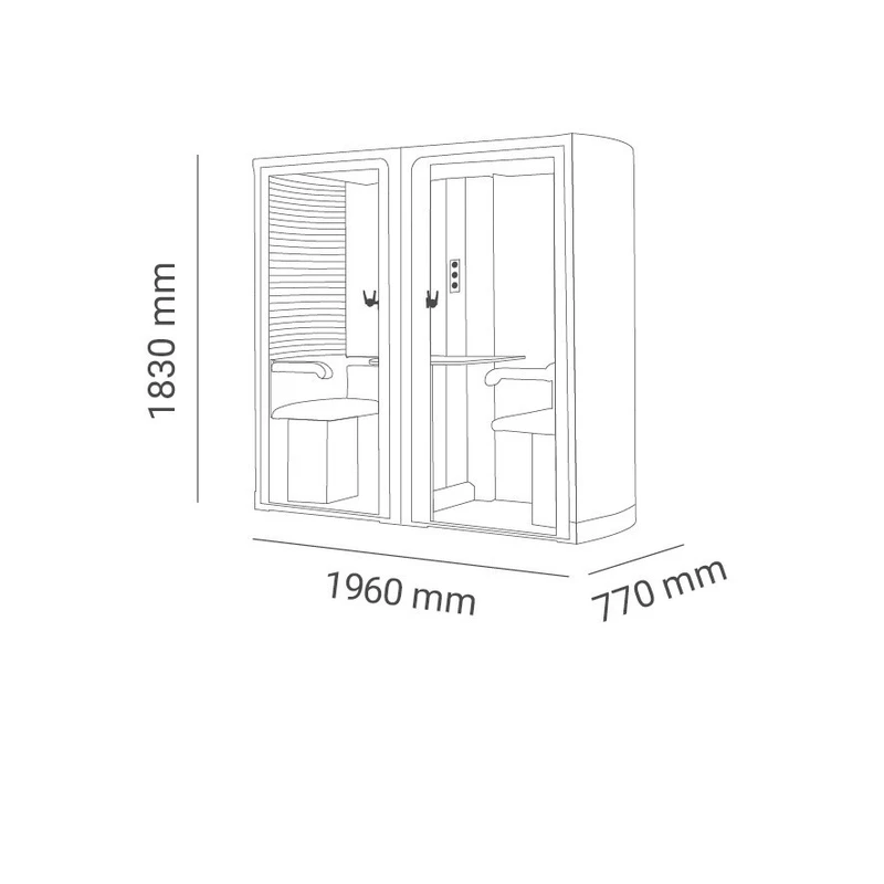 Lot de 2 Cabines acoustiques réunion