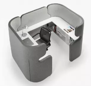 Cellule acoustique Meeting Work avec bureau et rangements