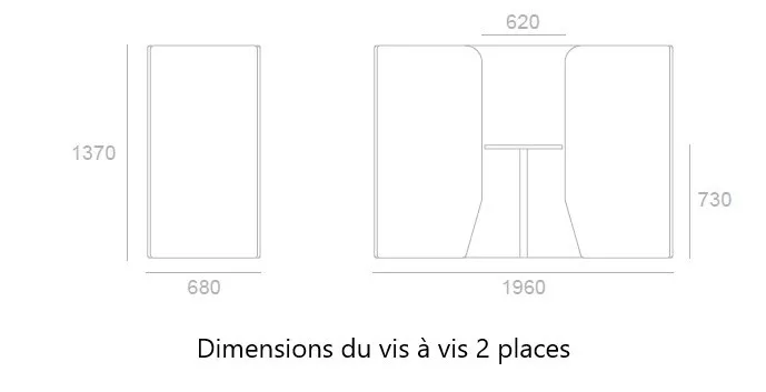 Vis à vis 2 places INTIMITY