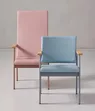 Chaise avec accoudoirs fixes haut dossier RODAS