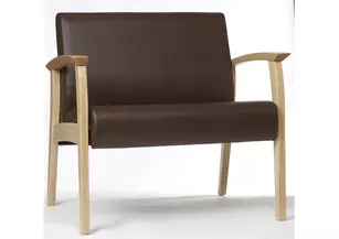 Fauteuil Primacare Confort à Dossier Haut bariatrique pieds bois