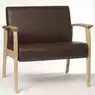 Fauteuil Primacare Confort à Dossier Haut bariatrique pieds bois