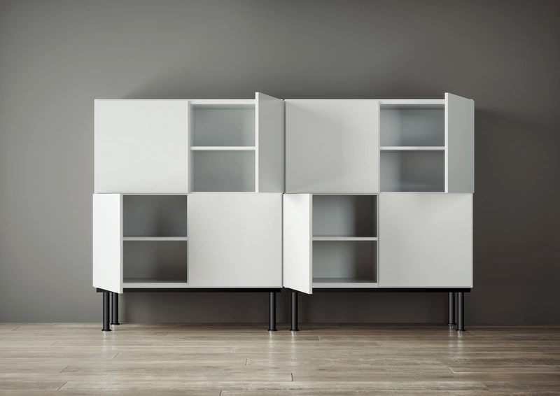 Armoire 2 portes,2 niches PRESTIGIO