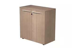 Armoire basse Flora - Frêne Noir / Noyer