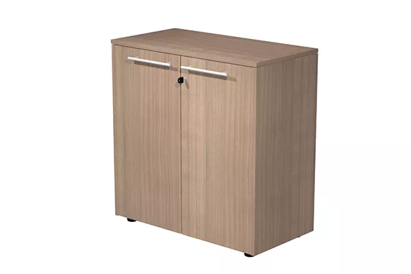 Armoire basse Flora - Fr&ecirc;ne Noir / Noyer