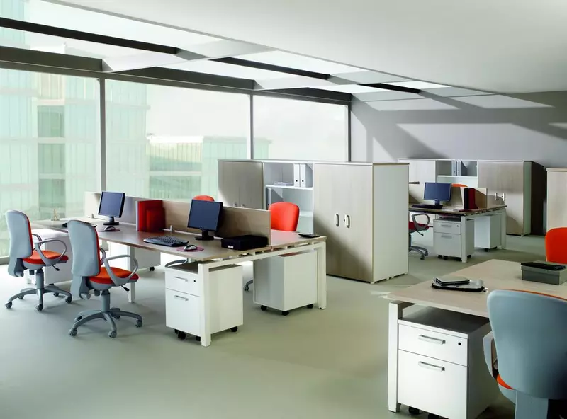 Armoire de bureau en bois - Gamme Tempo - 2 Portes et 2 &Eacute;tag&egrave;res