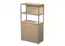 Armoire de Bureau Mi-Haute Design Edge - Rangement Bois et Métal (H165xL90cm)