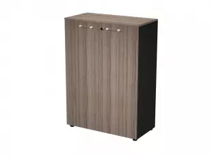 Armoire Médiane de Bureau Bois Onix - Rangement Compact et Design
