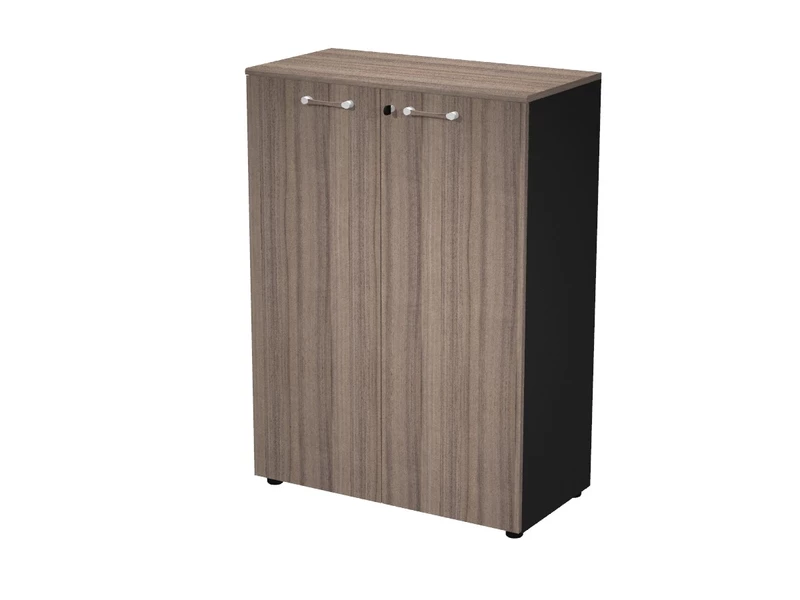 Armoire Médiane de Bureau Bois Onix - Rangement Compact et Design