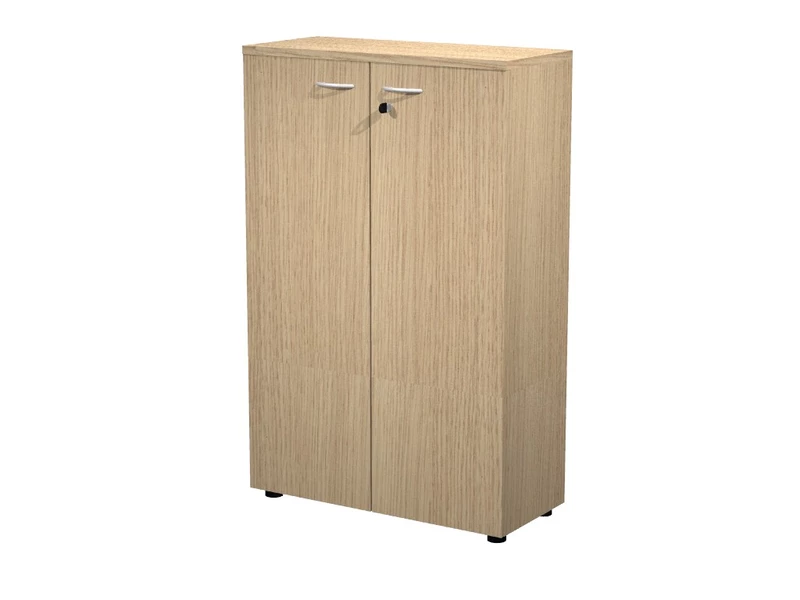 Armoire Médiane Effect H120xL80 cm - Rangement Bois Pro Pas Cher