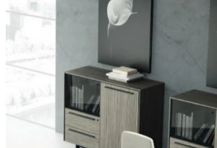 Armoire mi-haute Executive One 1 porte vitrée
