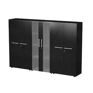 Armoire mi-haute Flora avec portes pleines et vitrées – Rangement de Direction