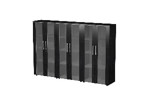 Armoire mi-haute Flora avec portes vitrées