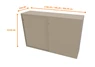 Armoire mi-haute Latium