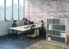 Bibliothèque avec portes coulissantes KUBIX