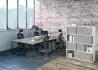 Bibliothèque avec portes coulissantes KUBIX