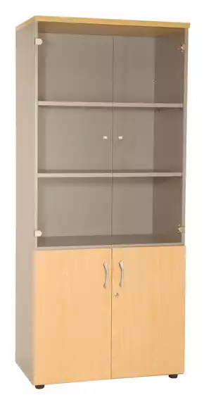 Bibliothèque vitrée de direction en bois -  - Gammes Idra & Quadri