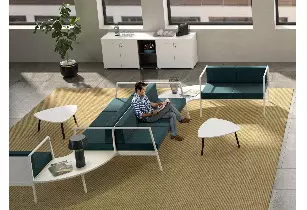 Composition de Rangement Modulaire ASTRAL - 2 Armoires & 1 Colonne Étagères