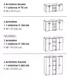 Composition de Rangement Modulaire ASTRAL - 2 Armoires & 1 Colonne Étagères