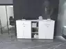 Composition de Rangement Modulaire ASTRAL - 2 Armoires & 1 Colonne Étagères